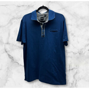 Hugo Boss Regular Fit Men's Polo Shirt Size XL Blue Short Sleeve Collared